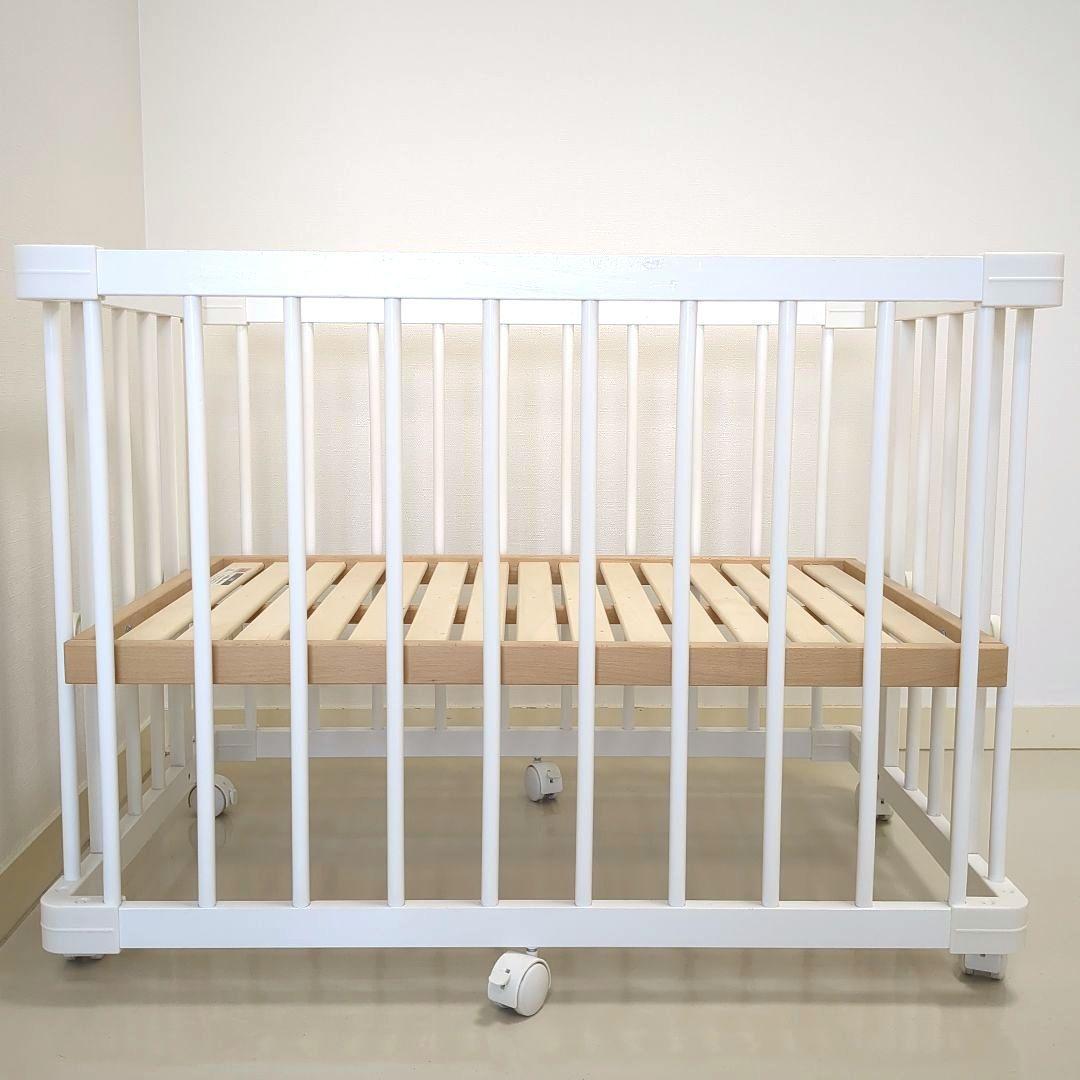 ファルスカ　ミニジョイントベッドNEO　ホワイト　天然木使用