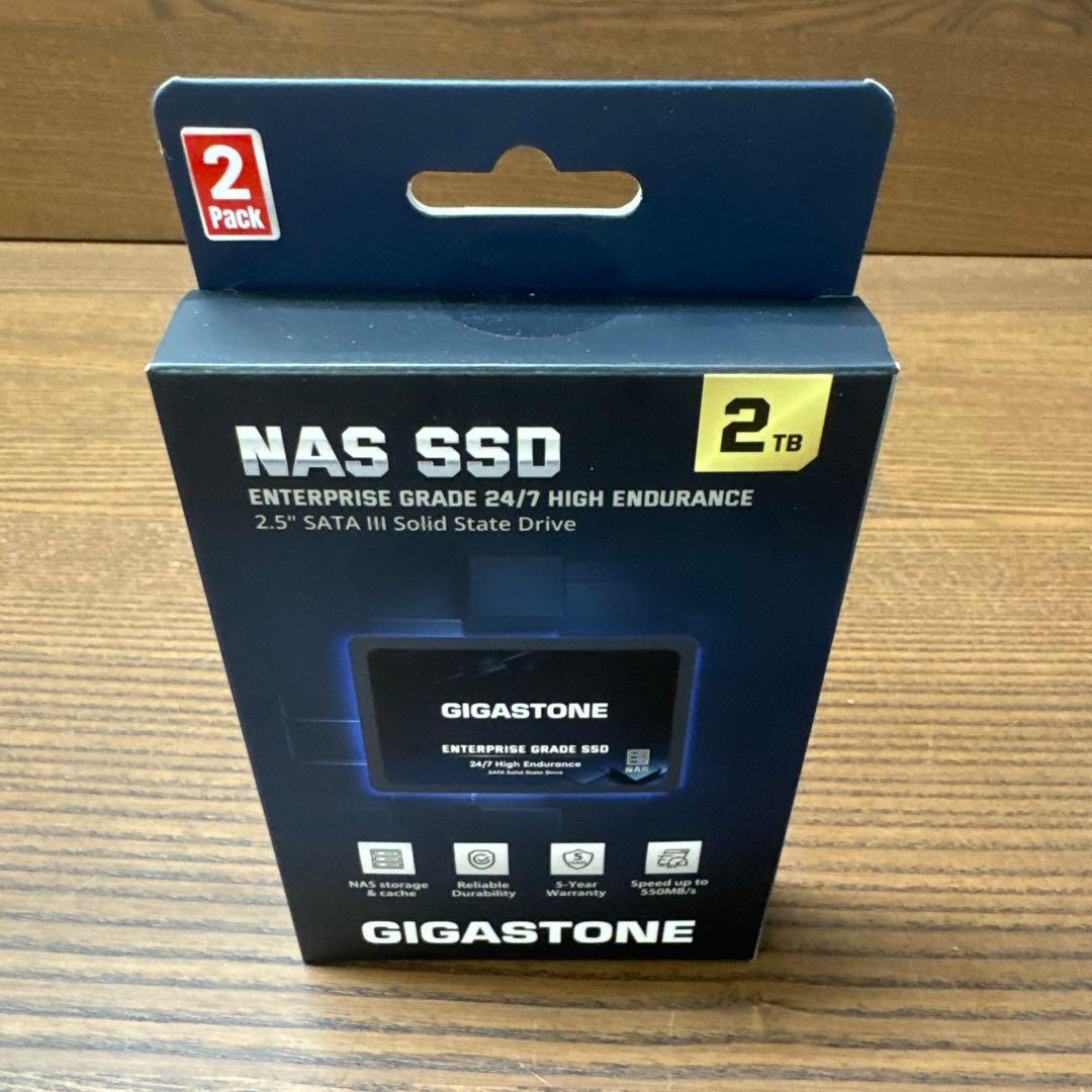 GIGASTONE SSD 2TB NAS SSD (2パック) TLC 3D