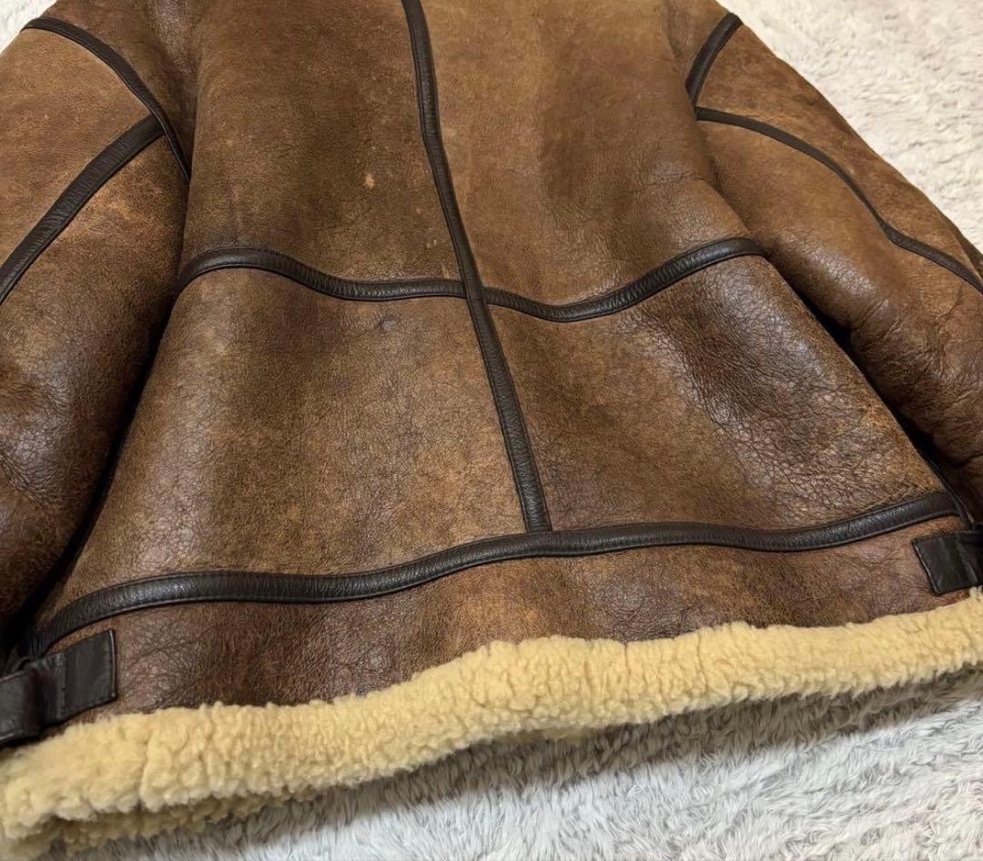 b-3 本革レザー ムートン フライトジャケット