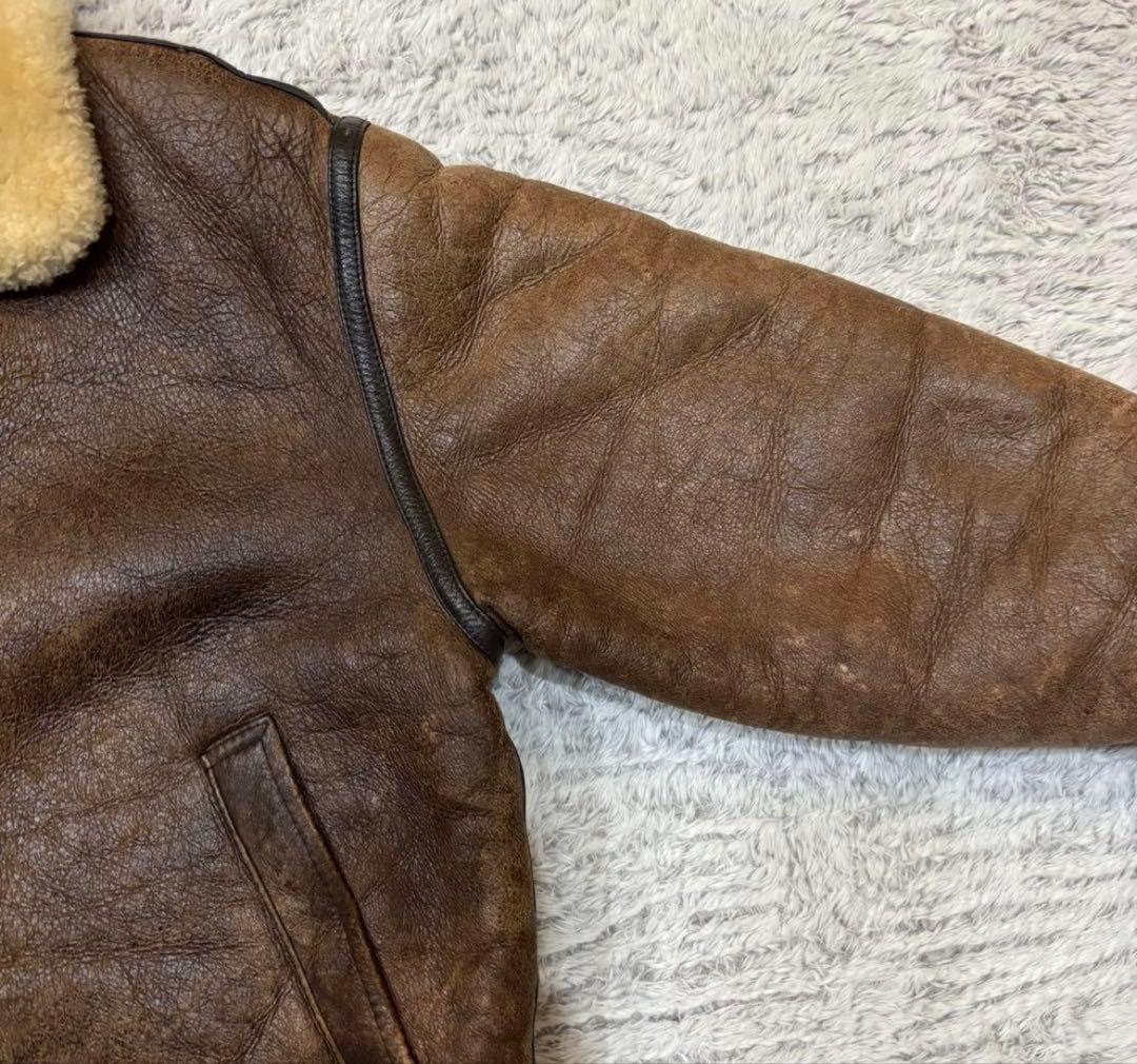 b-3 本革レザー ムートン フライトジャケット