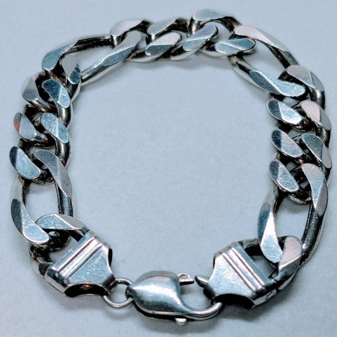 イタリア製 Silver925 シルバーブレスレット 約22cm 50g