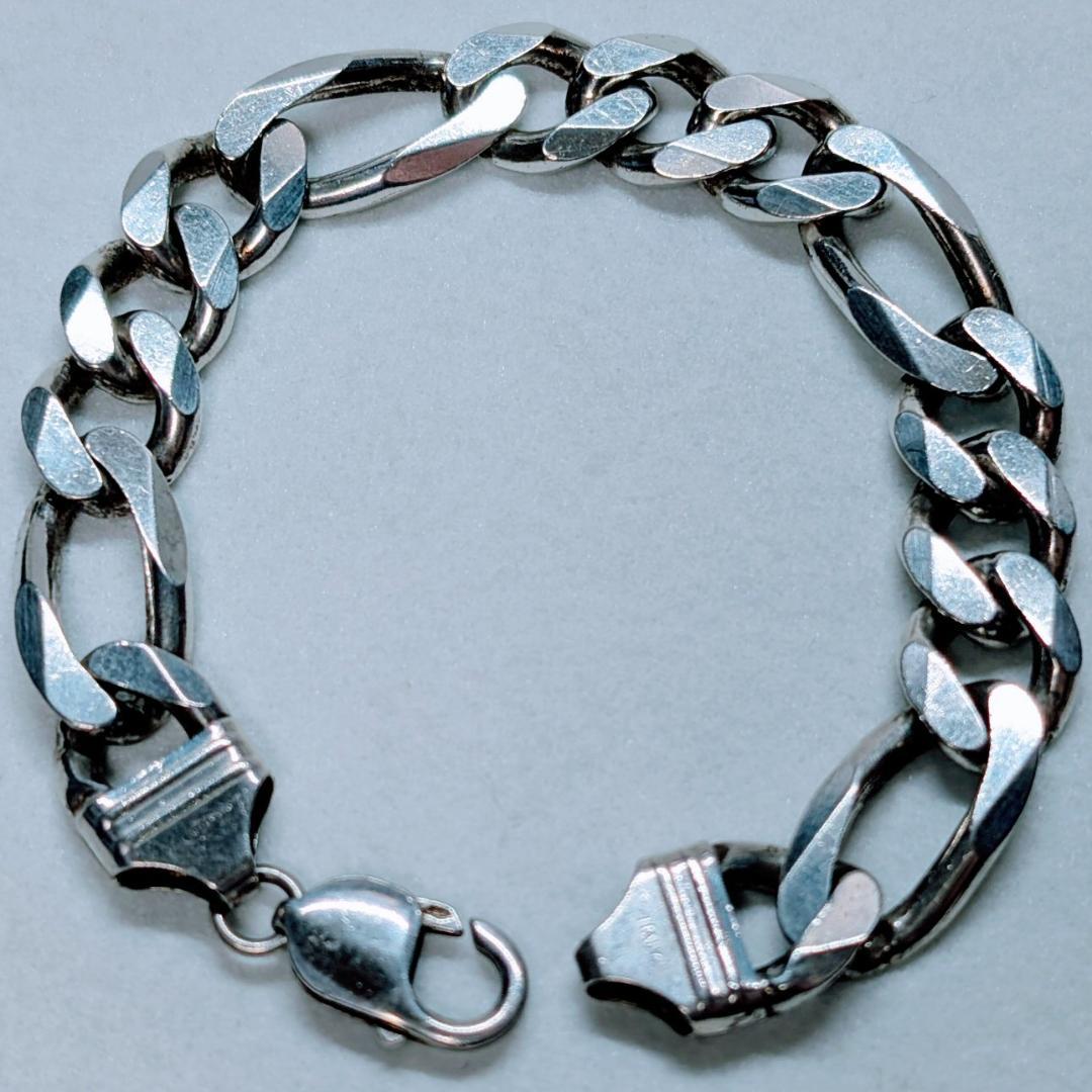 イタリア製 Silver925 シルバーブレスレット 約22cm 50g