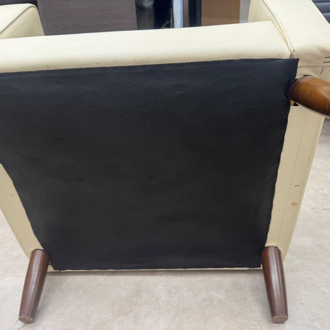 カリモク60 ロビーチェア 1シーター スタンダードアイボリー ソファ　美品