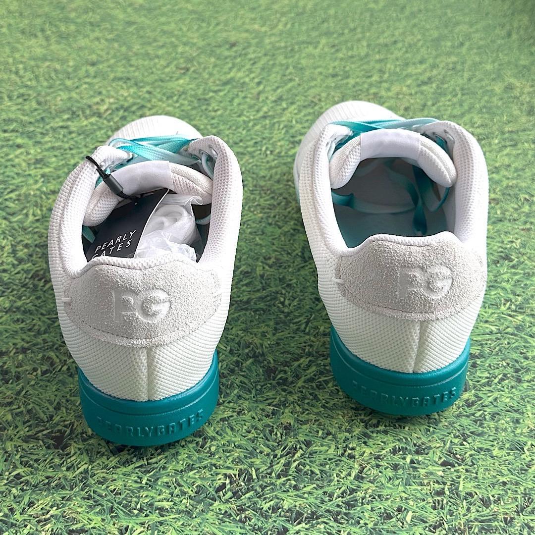 パーリーゲイツ 定価35200円 ゴルフシューズ 25.0cm グラデーション白