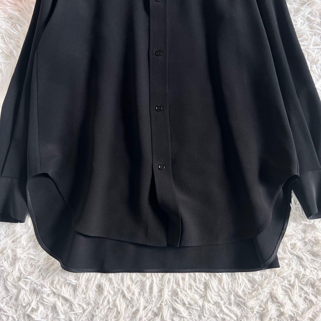 BLAMINK ブラミンクシルク レギュラー シャツ ブラック