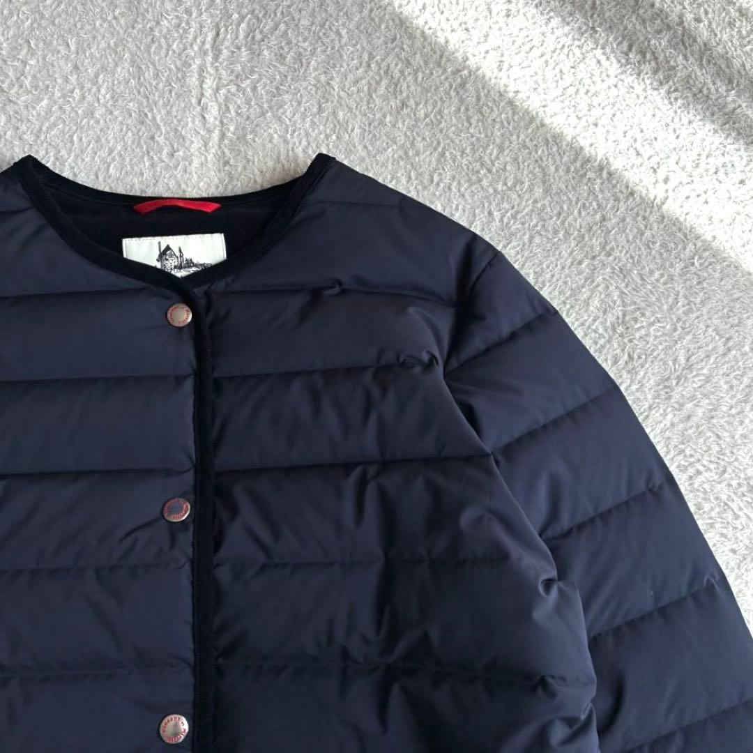 美品 バンソンエミレイユ ステッチレスダウンノーカラーコート ダウンジャケット