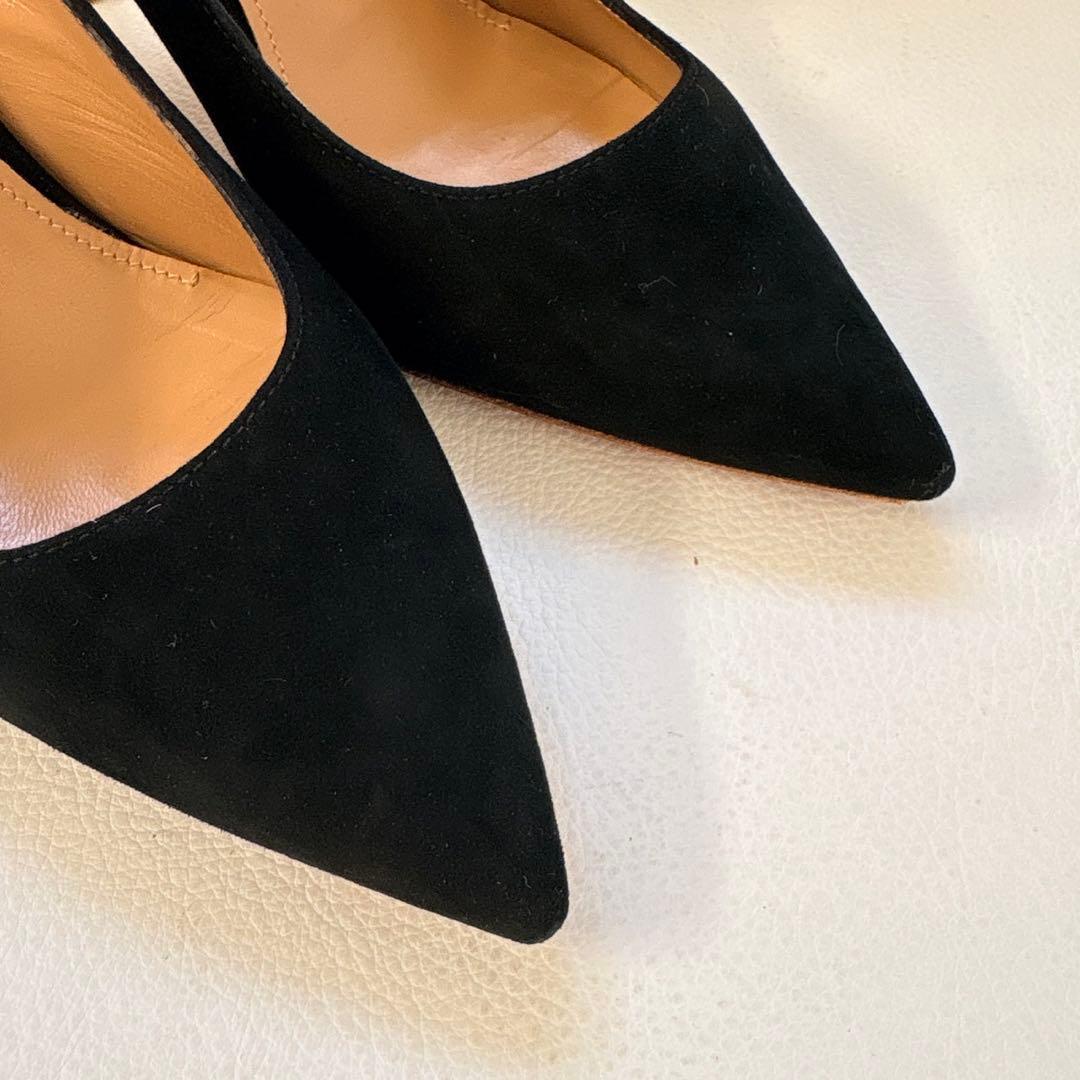 極美品✨PELLICO ANIMA 80 スエードパンプス 黒 35 1/2