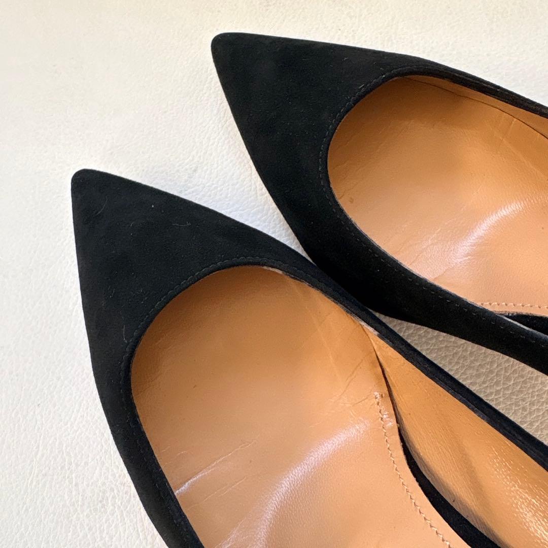 極美品✨PELLICO ANIMA 80 スエードパンプス 黒 35 1/2