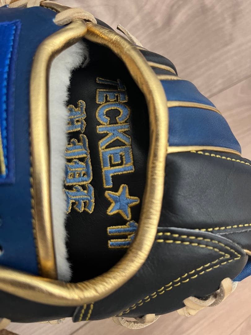 Rawlings ウィザード　軟式グローブ 黒/青/金