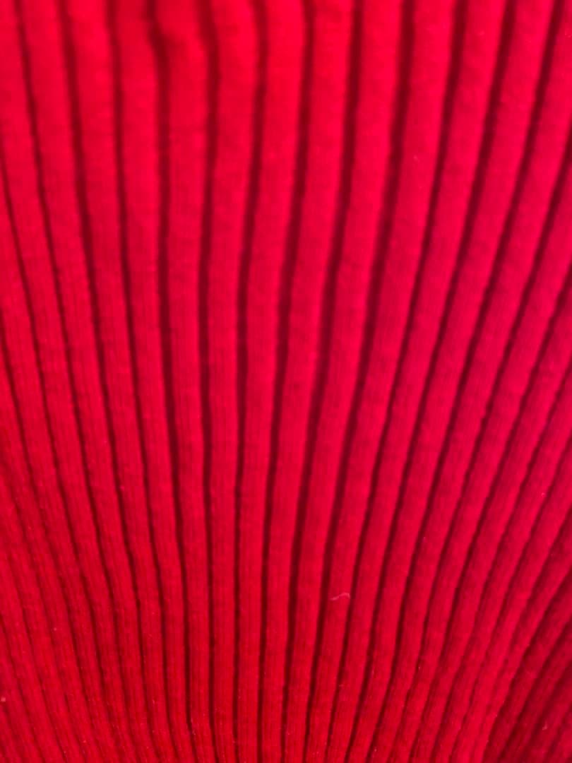 leur logette リブニット パフスリーブ レース カシミヤ　シルク