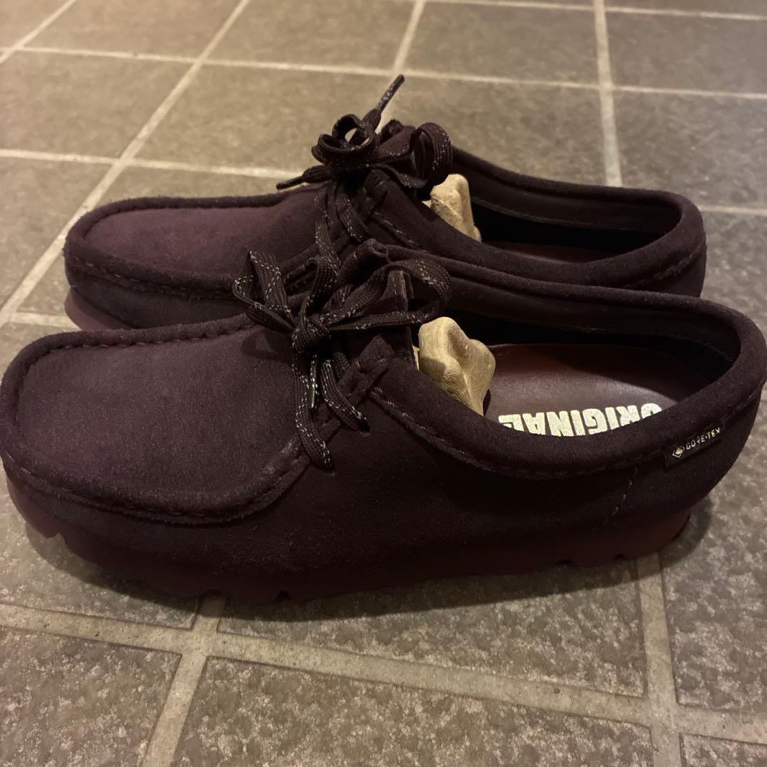 【極美品】Clarks クラークス　ワラビー　Gore-Tex パープル24