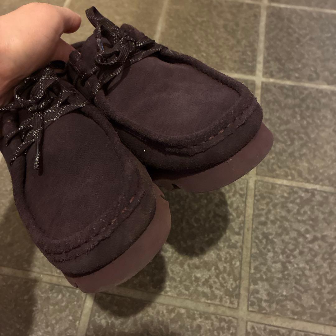 【極美品】Clarks クラークス　ワラビー　Gore-Tex パープル24