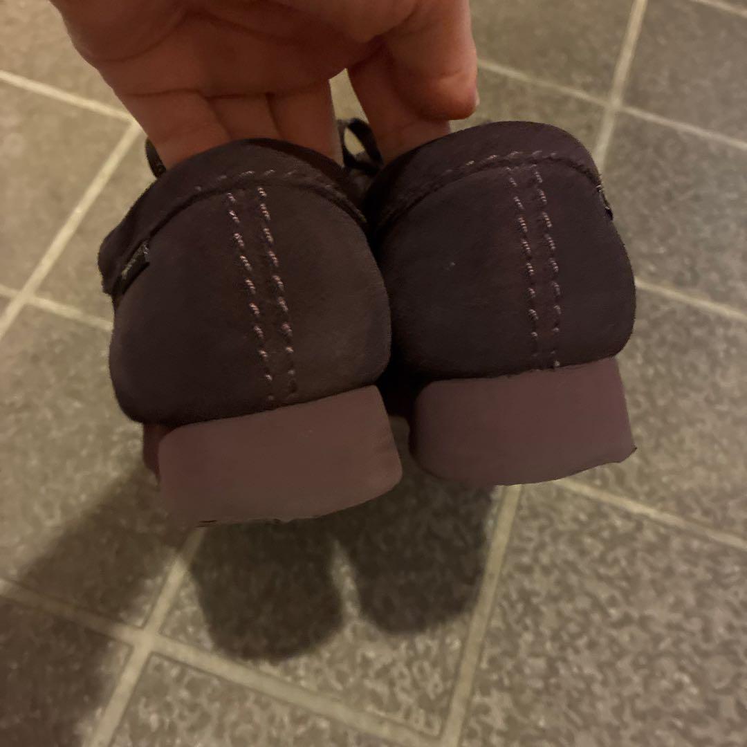 【極美品】Clarks クラークス　ワラビー　Gore-Tex パープル24