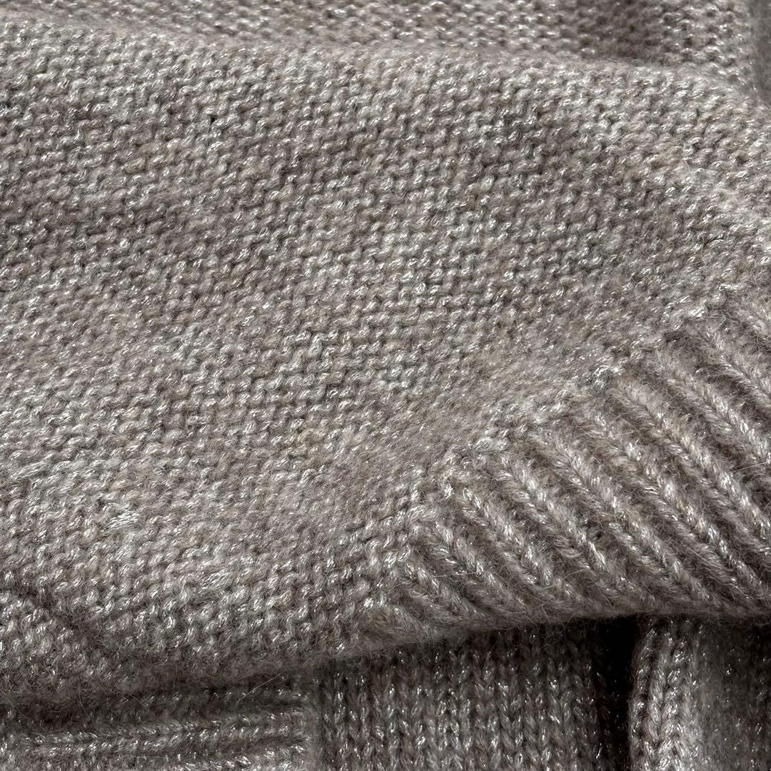 1回着用 MORABITO ニットセーター　アルパカ40% 銀ラメハイネック M