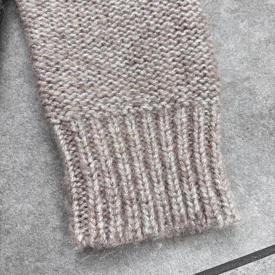 1回着用 MORABITO ニットセーター　アルパカ40% 銀ラメハイネック M