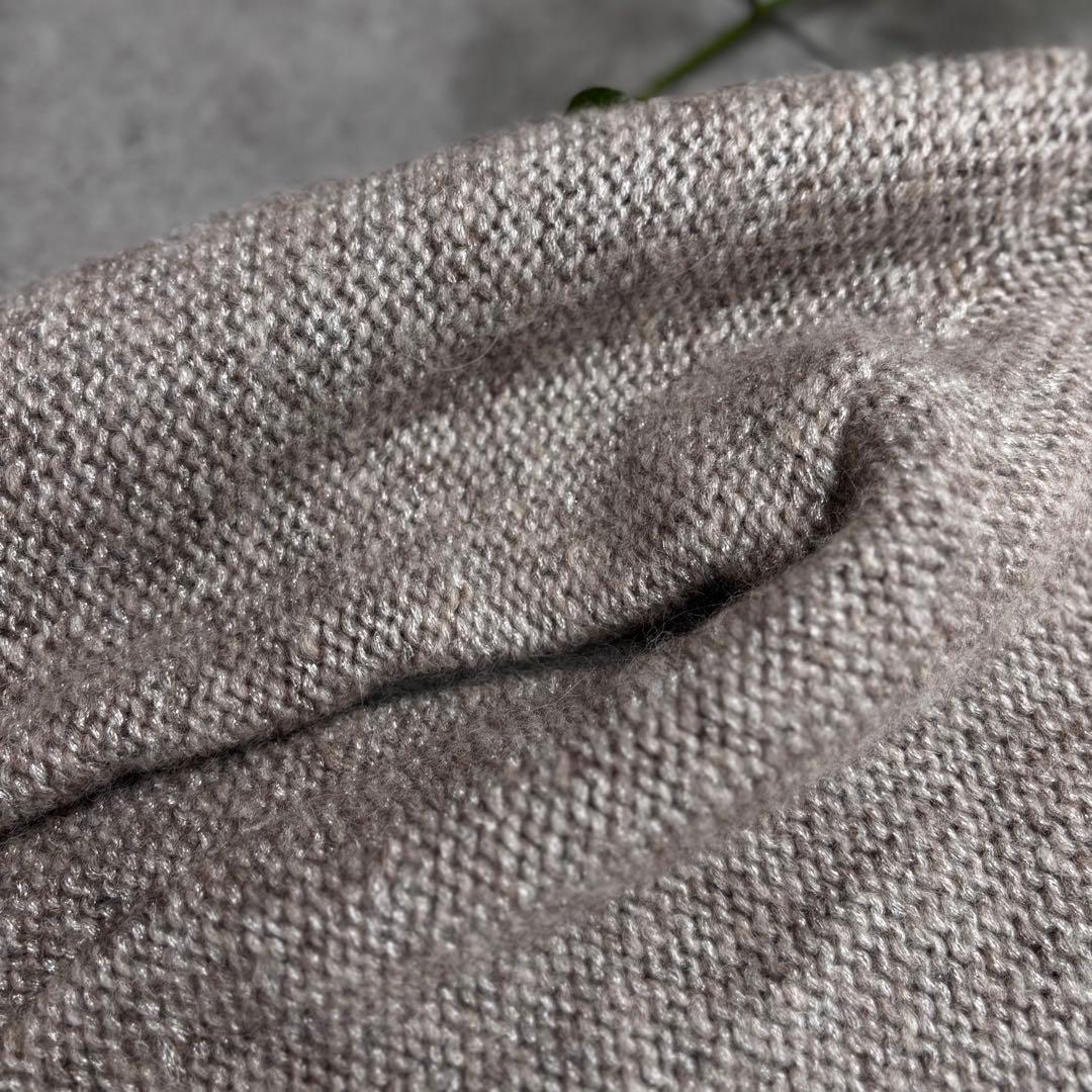 1回着用 MORABITO ニットセーター　アルパカ40% 銀ラメハイネック M