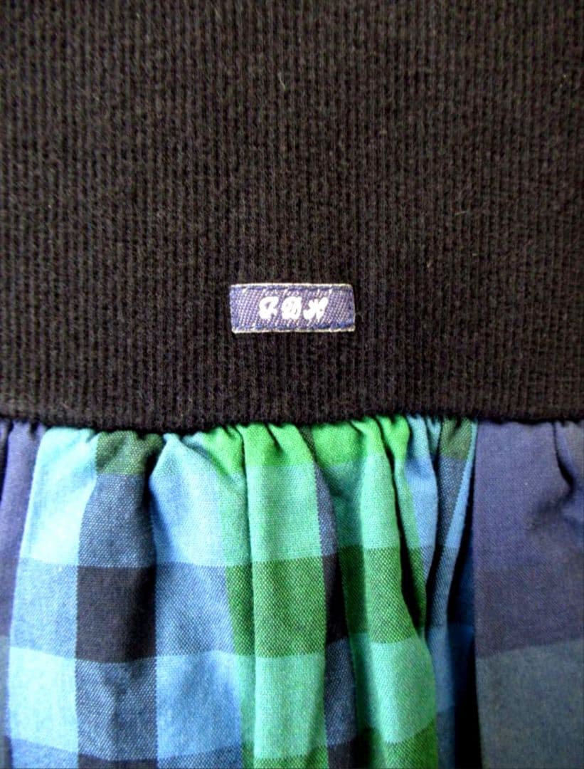 ★ファミリア★人気　完売　チェック　切り替えワンピース　150