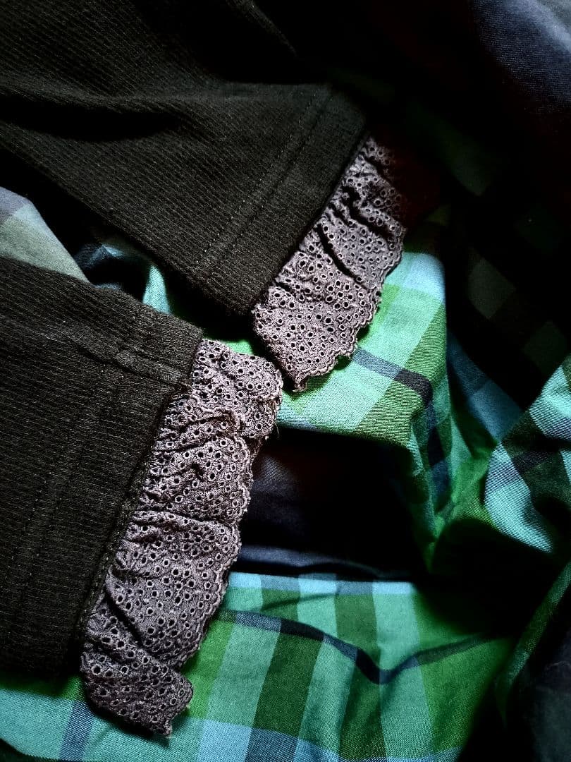 ★ファミリア★人気　完売　チェック　切り替えワンピース　150