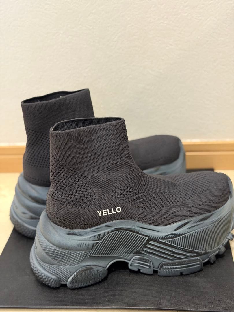 【すうさん】YELLO 厚底ニットブーツ