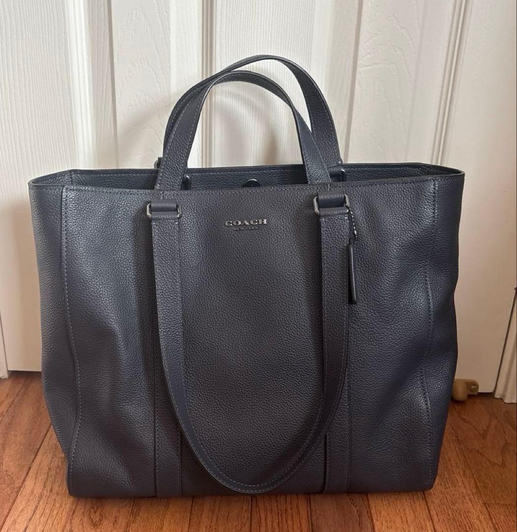 新品同様　COACH ダブルハンドル革製トートバッグ　メンズ&レディース