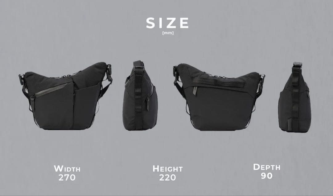 アルパカ スリング&ショルダー　黒