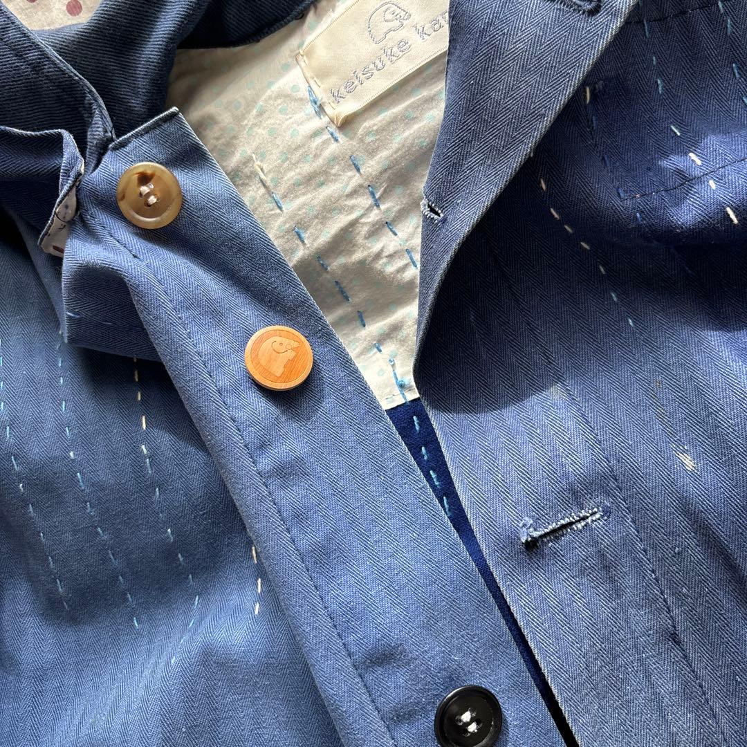 ケイスケカンダ 手縫いのワークコート 刺し子 古布 襤褸