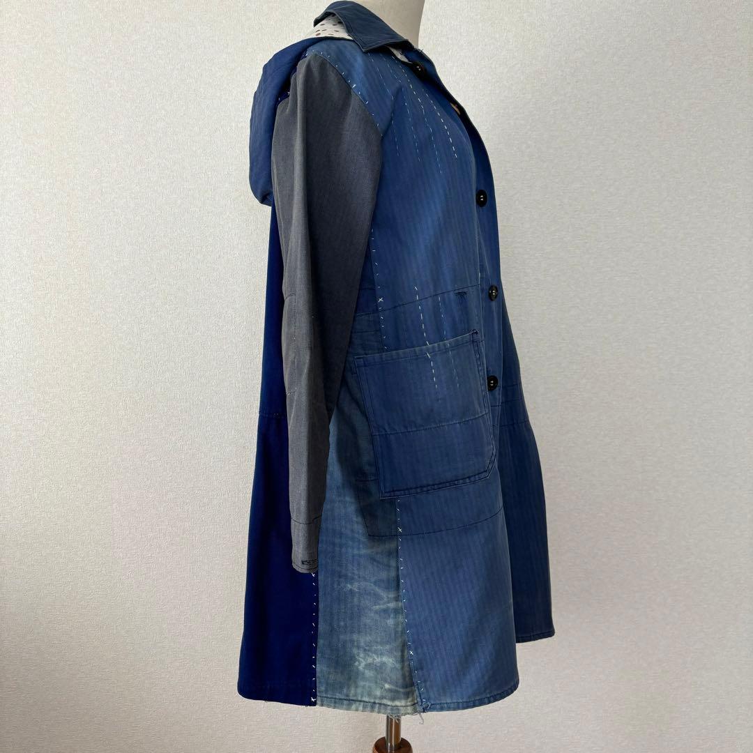 ケイスケカンダ 手縫いのワークコート 刺し子 古布 襤褸