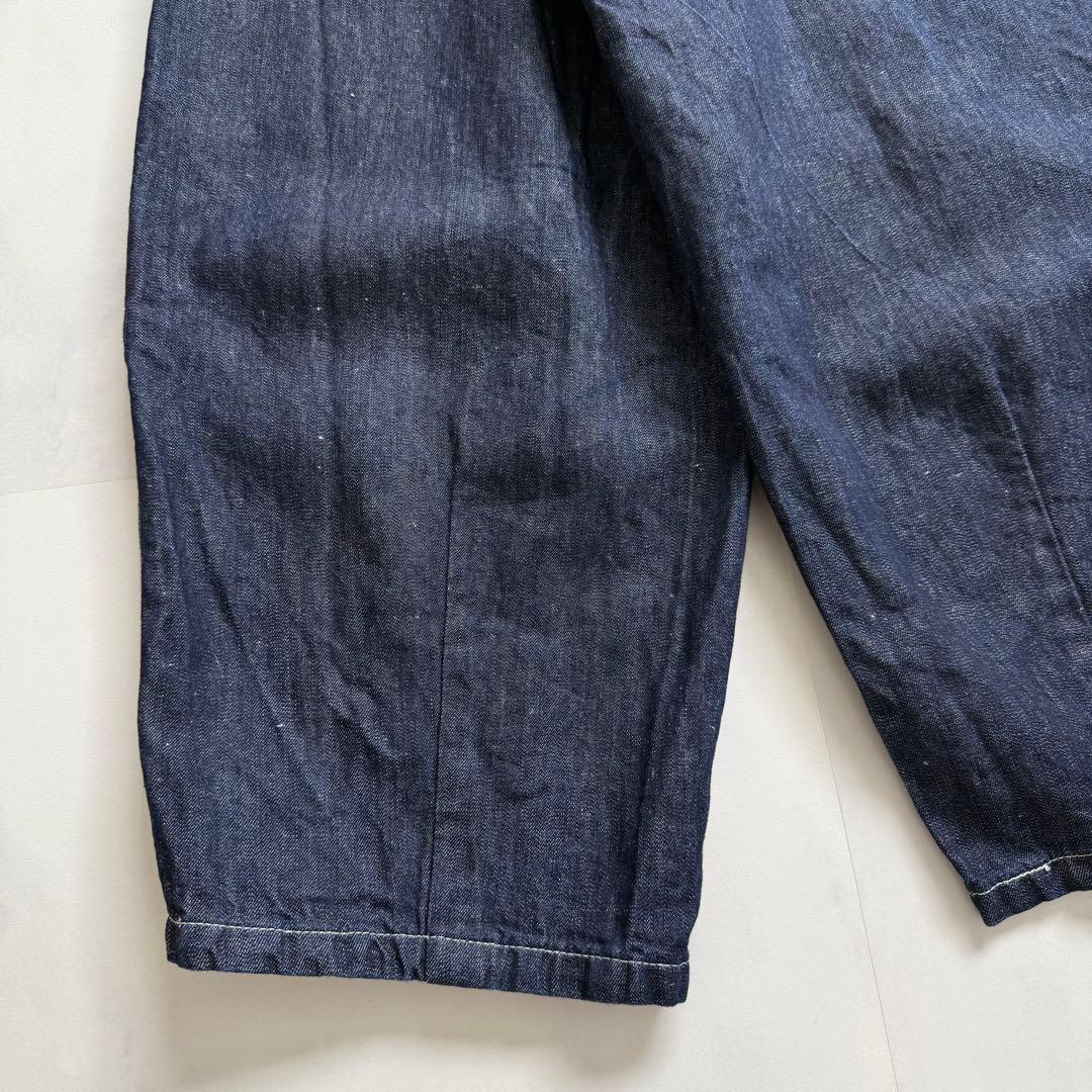 yuni ユニ　コットンリネン デニム ワーク コクーン パンツ