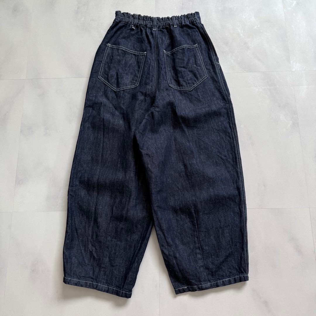yuni ユニ　コットンリネン デニム ワーク コクーン パンツ