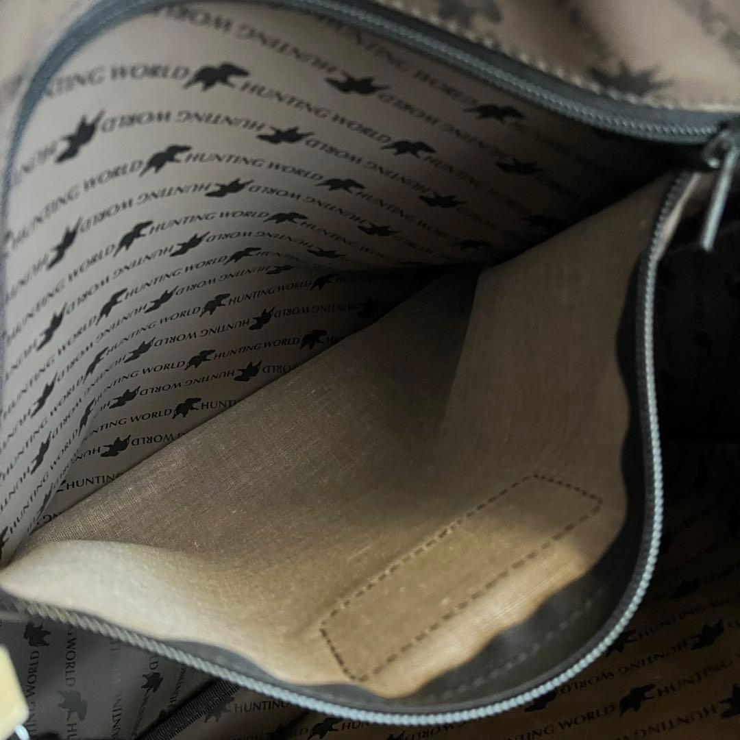 ✨未使用級✨　HUNTING WORLD 　トートバッグ　キャンバス　レザー　黒