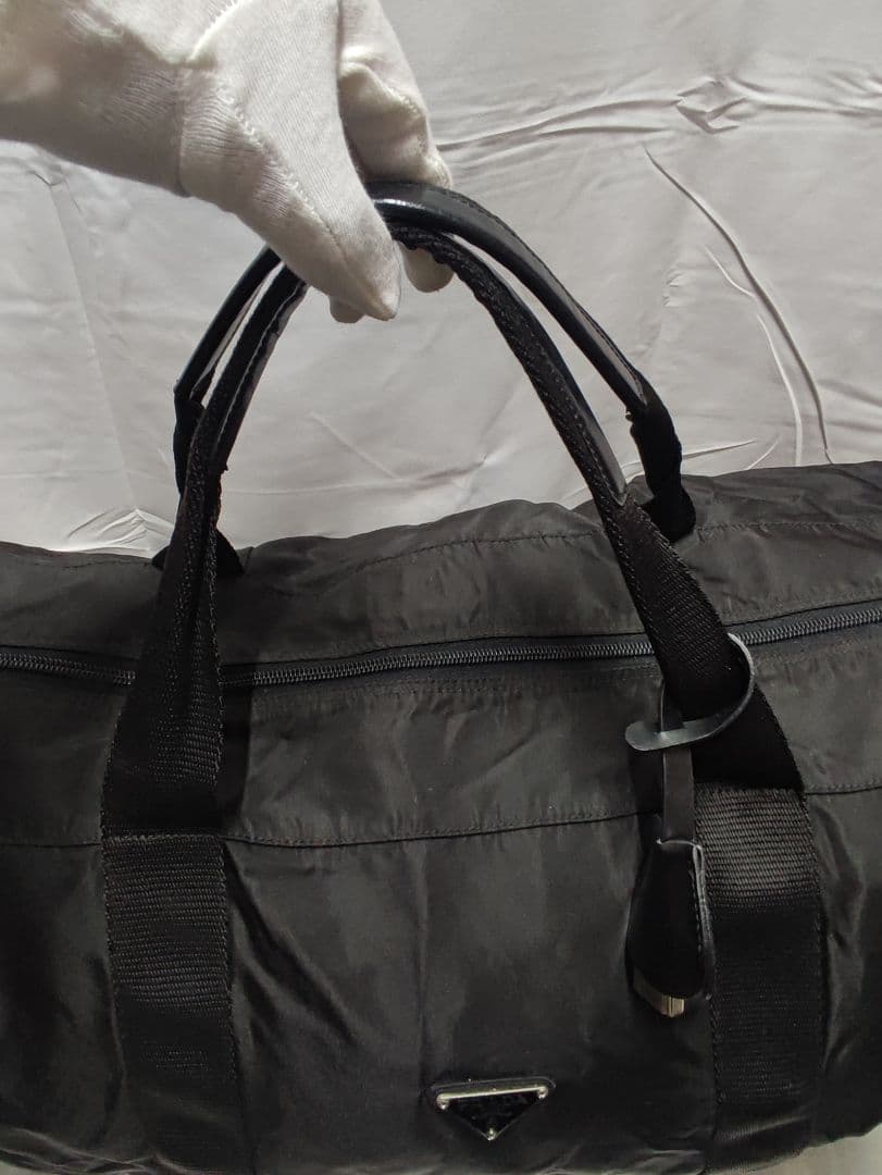 美品 PRADA ブラック ボストンバッグ