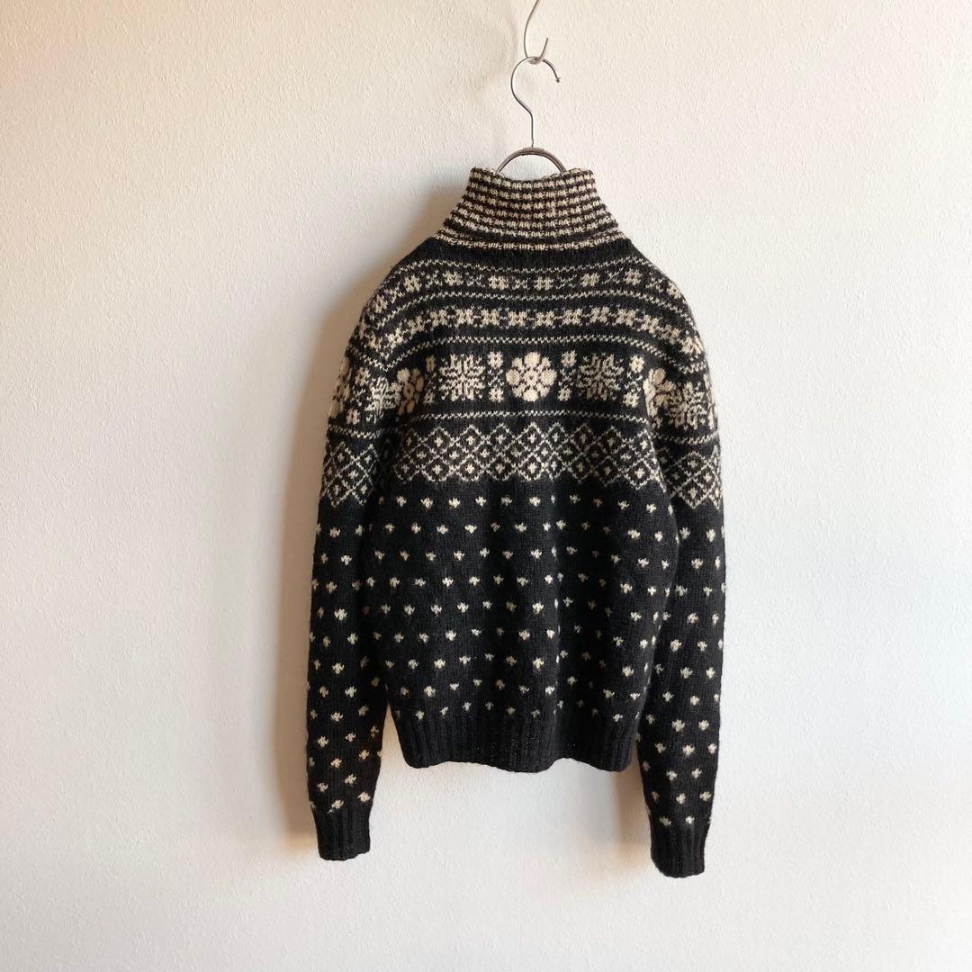 ラルフローレン ノルディック フェアアイル タートルネック ニット M 黒