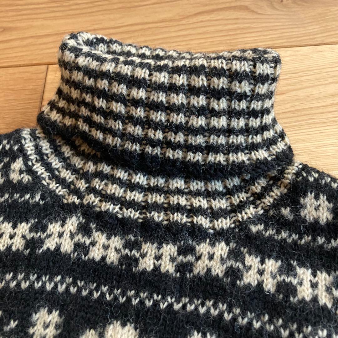 ラルフローレン ノルディック フェアアイル タートルネック ニット M 黒