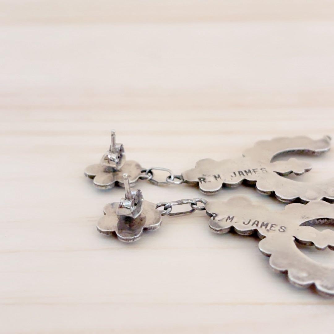 ズニ族 ナジャ ターコイズ ピアス ニードルポイント インディアンジュエリー