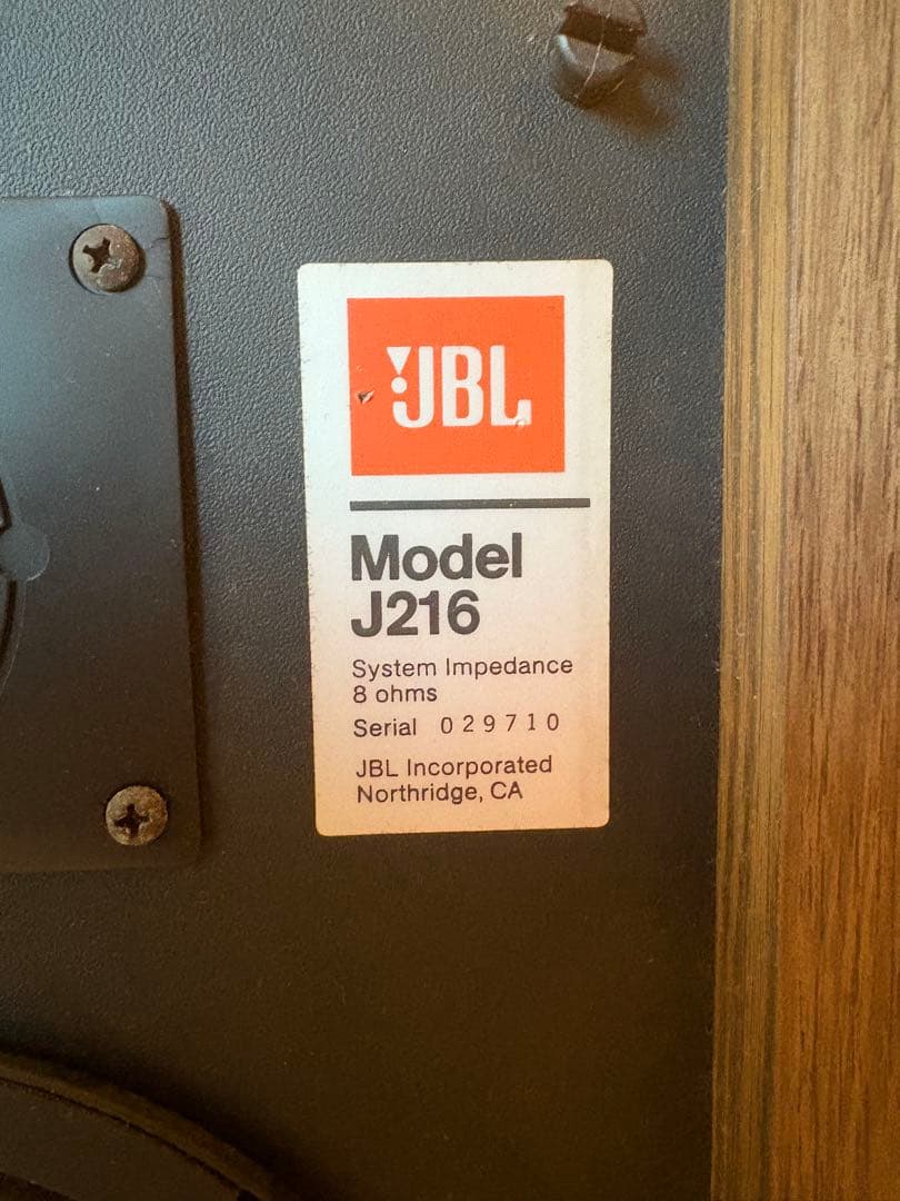 メ*4様 JBL J216 スピーカー 8Ω