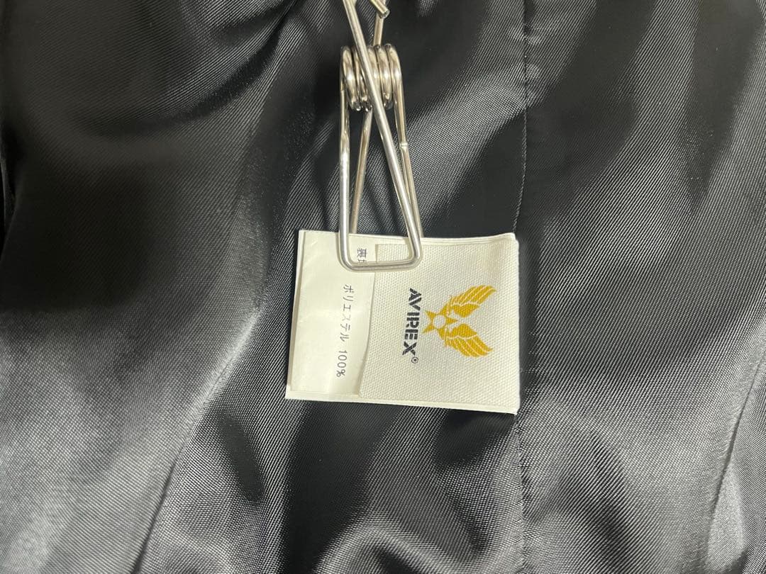 AVIREX ブラック レザージャケット 羊革 XL ブラック 黒