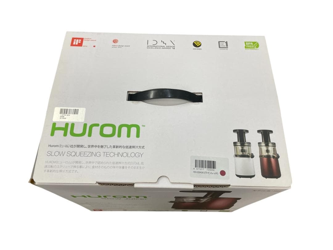 未使用 HUROM/ヒューロム スロージューサー HH-EBA06 レッド
