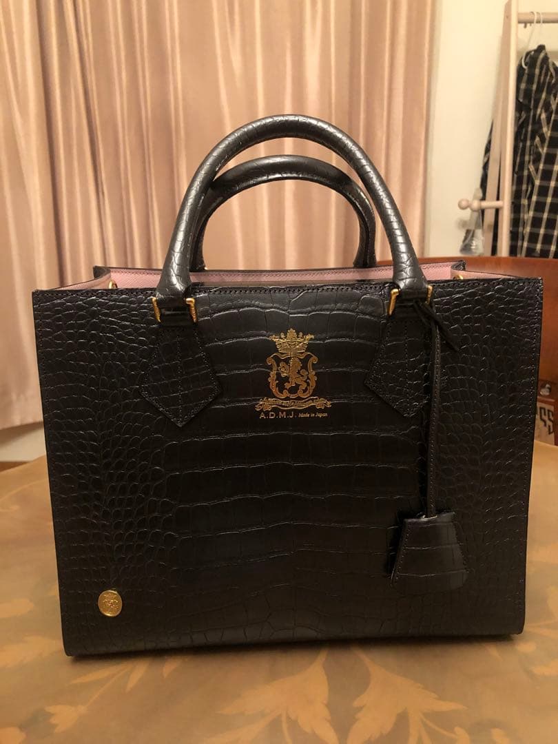 ADMJクロコダイル風レザートートバッグ