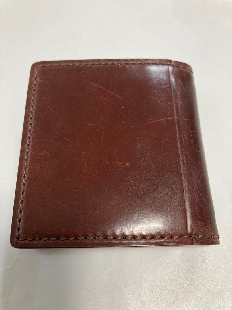 【未使用】ガンゾ ホーウィン シェルコードバン BOX 小銭入れ バーガンディ