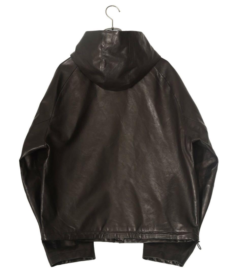 ジャケット・アウター stein Leather Hooded Short Jacket