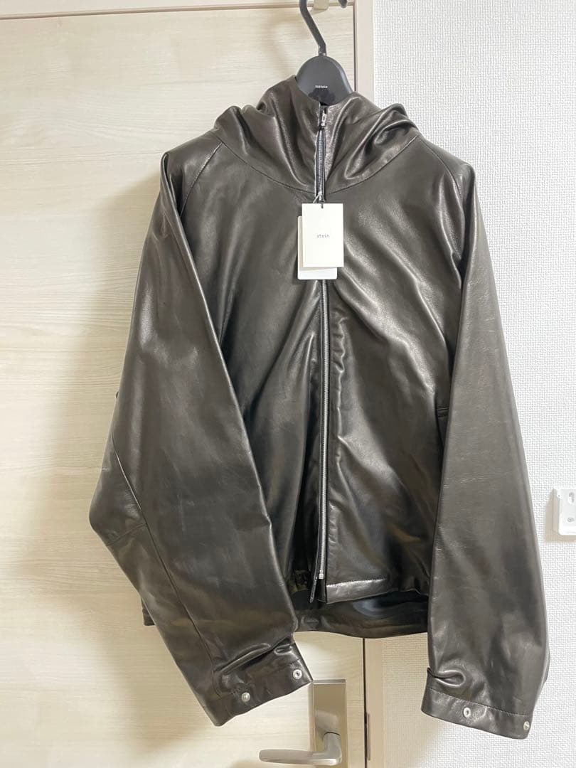 ジャケット・アウター stein Leather Hooded Short Jacket