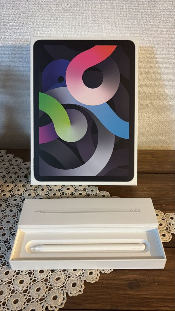 (美品)iPad Air4 第4世代256GBグレー＋ApplePencil付き