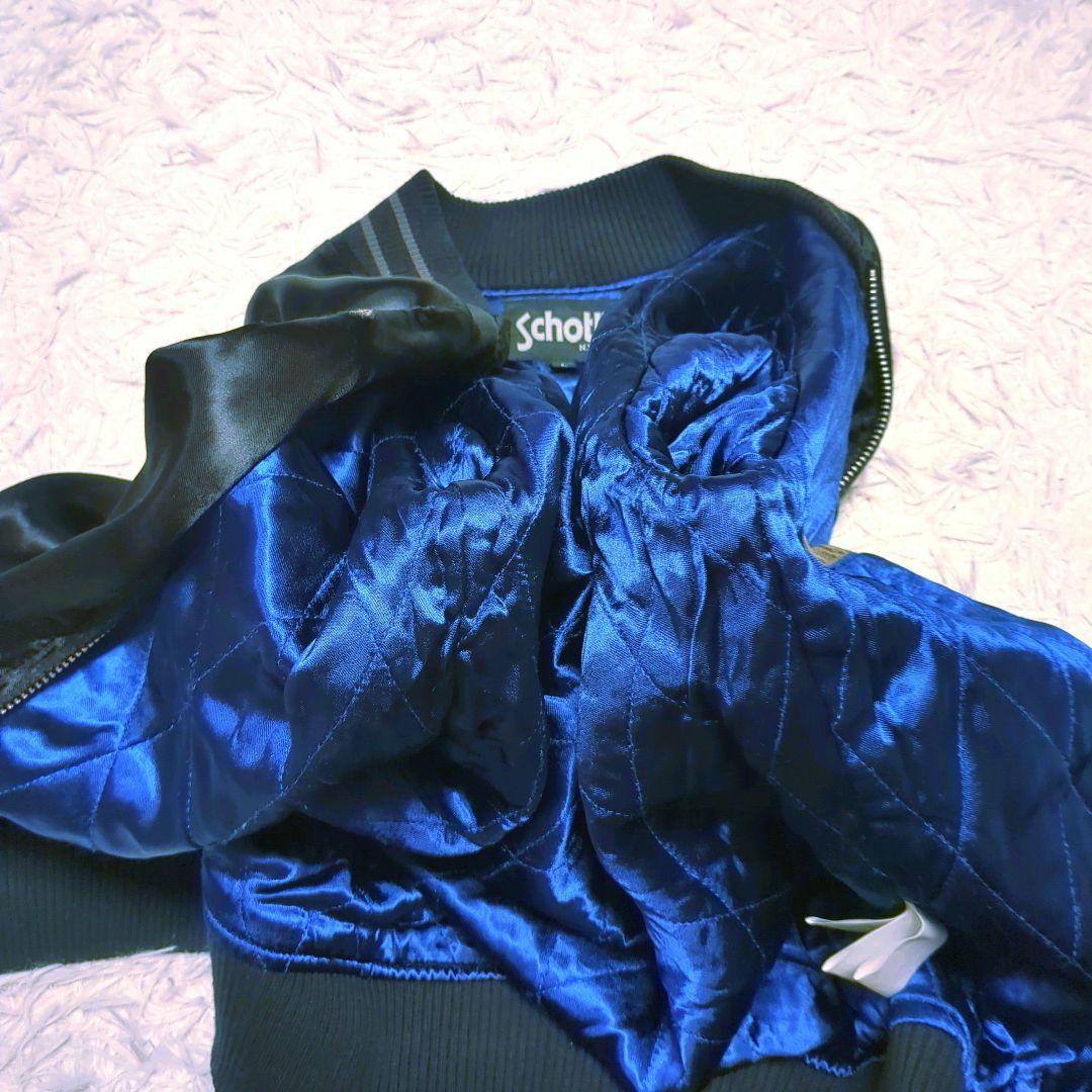 【美品】ショット☆タイガー　刺繍　極上　スカジャン　上野商会　メンズ　黒　L