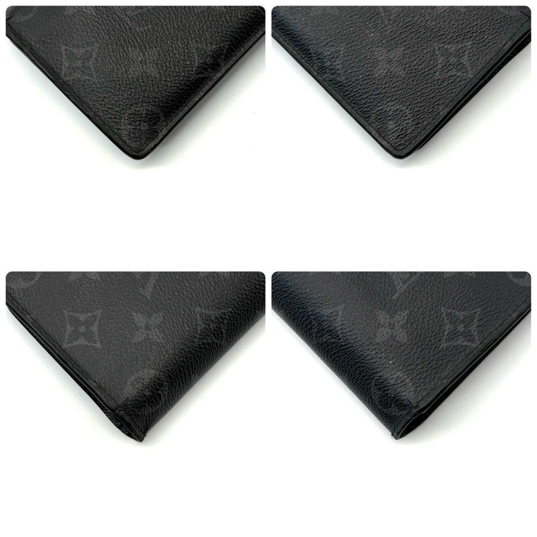 現行品 ルイヴィトン モノグラム エクリプス ポルトフォイユ ブラザ 財布 黒