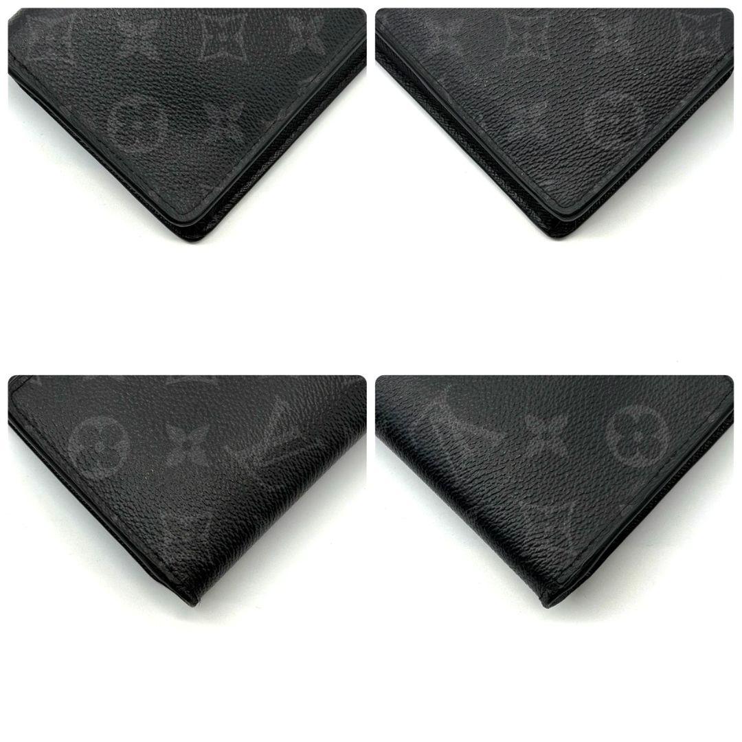 現行品 ルイヴィトン モノグラム エクリプス ポルトフォイユ ブラザ 財布 黒