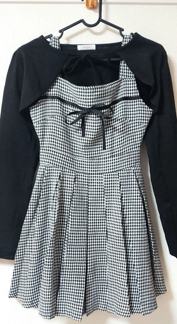 evelyn　プリーツセットワンピース　千鳥