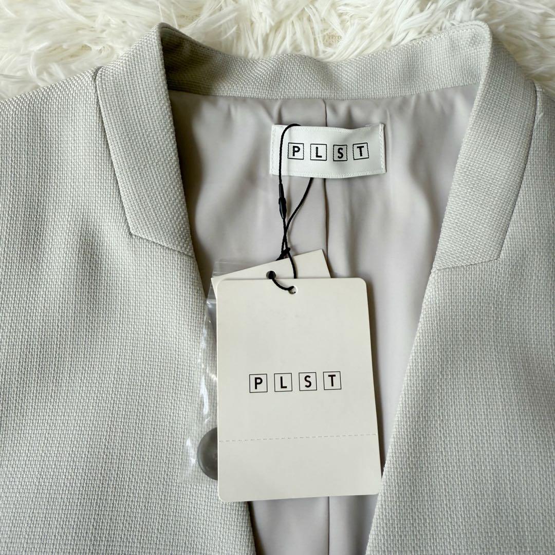 新品未使用タグ付き⭐︎PLST プラステ セットアップスーツ ノーカラー洗濯可XL