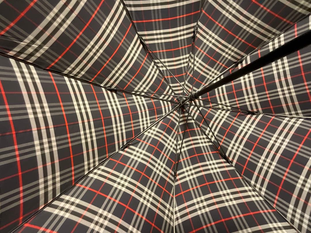 【jyu】BURBERRY バーバーリー 紺色 長傘 メンズ