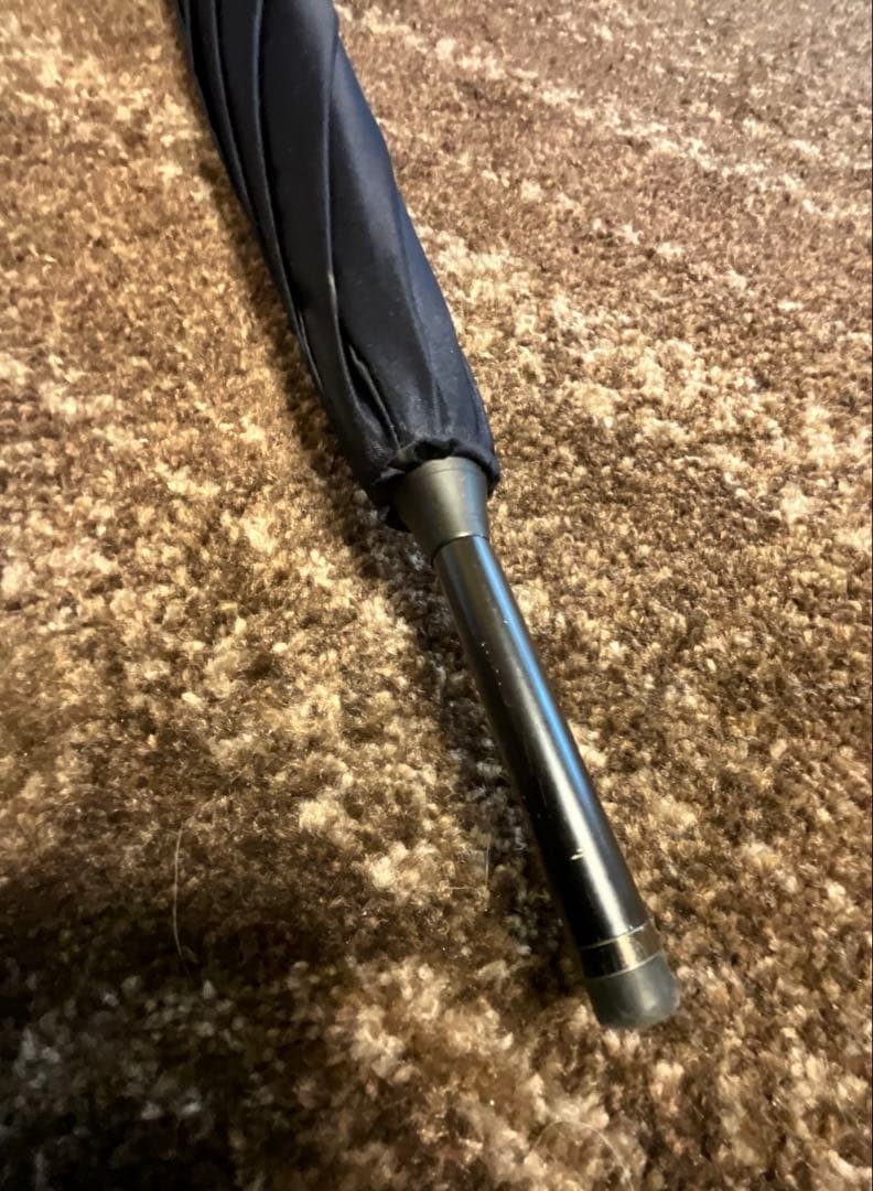 【jyu】BURBERRY バーバーリー 紺色 長傘 メンズ