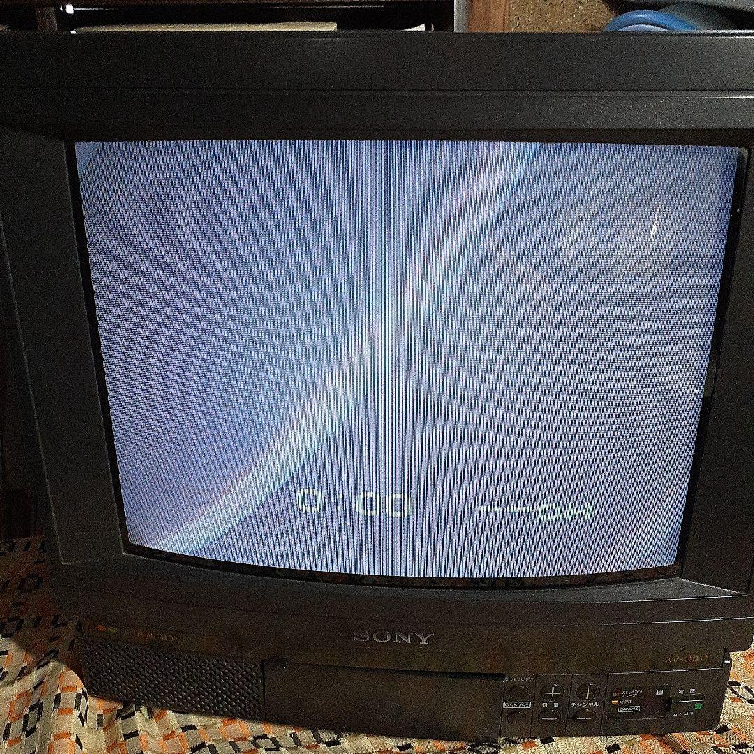87年製 SONYブラウン管カラーテレビ14型 映像・音声(大小)確認済み